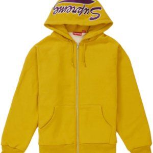 Supreme Thermal Zip Up Sweatshirt Mustard